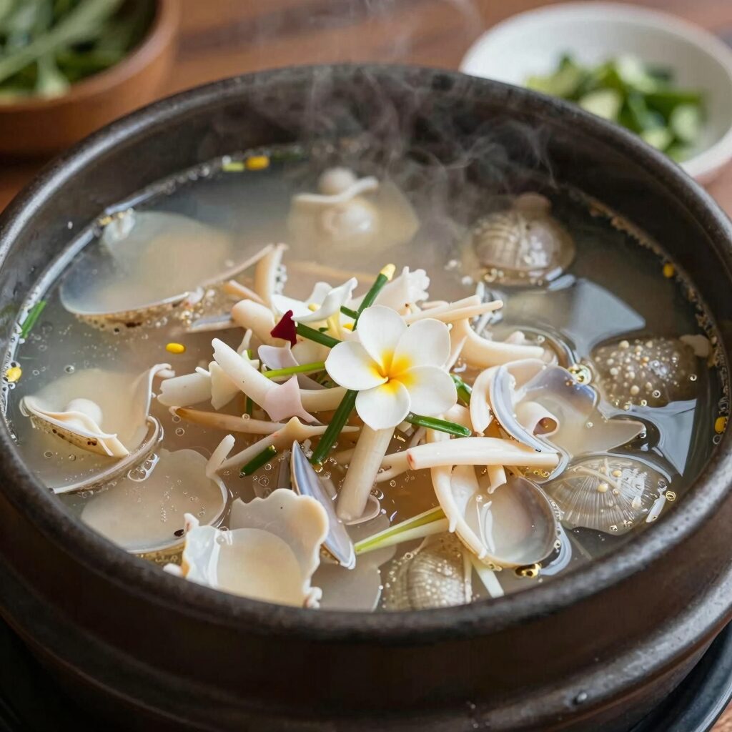 봄꽃게찜과 꽃게탕이 담긴 뚝배기 사진