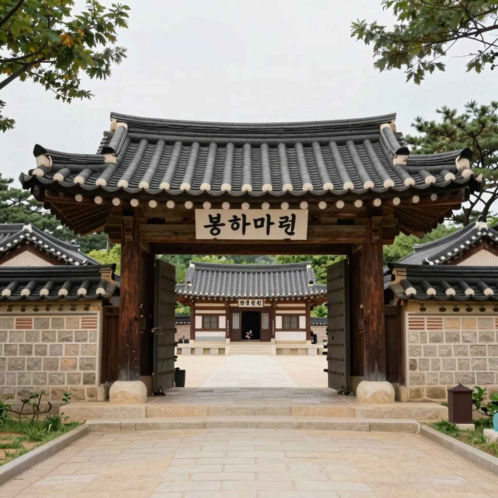 김해 봉하마을 입구 풍경, 노무현 대통령 생가와 기념관이 있는 마을 전경
