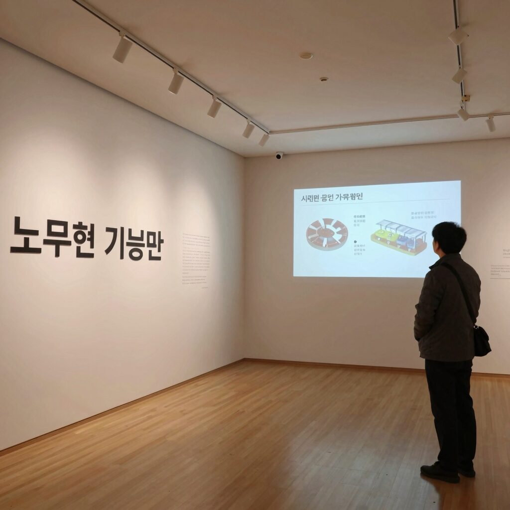 노무현기념관 내부 전시실, 시민 민주주의를 기념하는 공간