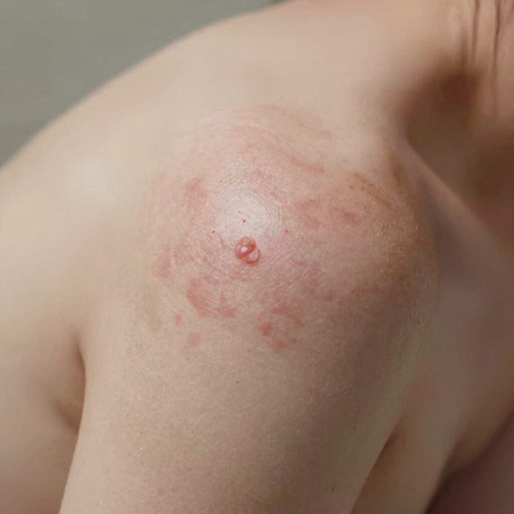 데오드란트 부작용 피부 발진과 가려움 증상 예시