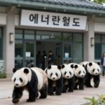 에버랜드 눈치게임 성공 비법 에버랜드 판다월드 입구에서 줄서는 모습