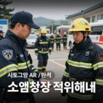 소방청장 직위해제 관련 뉴스 화면과 소방관 현장 모습
