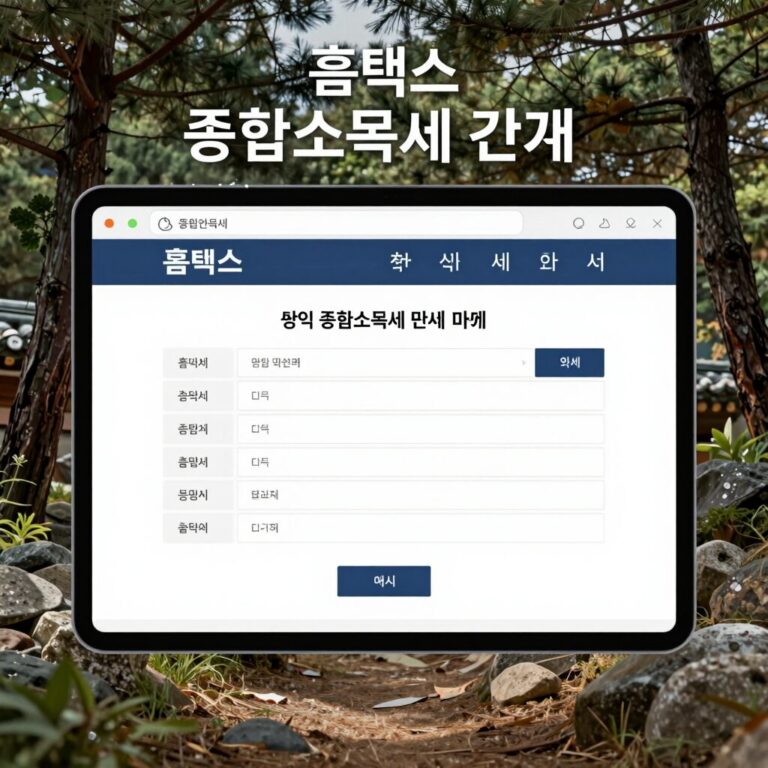 홈택스 종합소득세 신고서 작성 화면