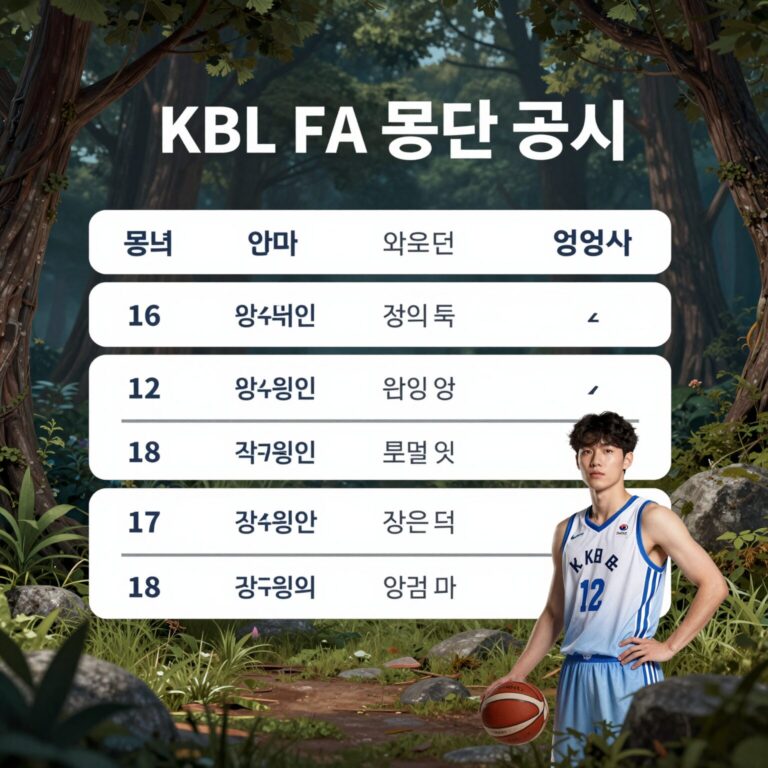 2026년 KBL FA 명단 공시와 일정 안내