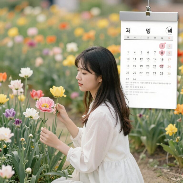 카네이션과 함께 있는 5월 기념일 달력 사진