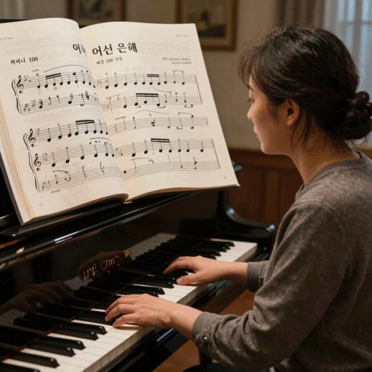 어머님 은혜 피아노 악보 쉬운 버전 체르니 100 수준