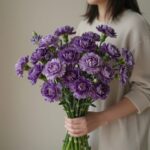 여의도꽃집 베이지블룸의 보라색카네이션 꽃다발, 다양한 보라 톤이 조화를 이룸