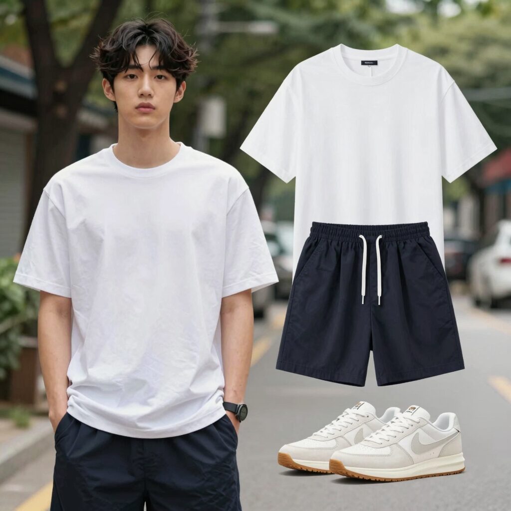 남자여름옷 코디 예시 명동 H&M과 주우재 스타일링