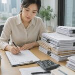 종합소득세 신고 전 준비서류 체크리스트 이미지로 서류 더미와 체크박스