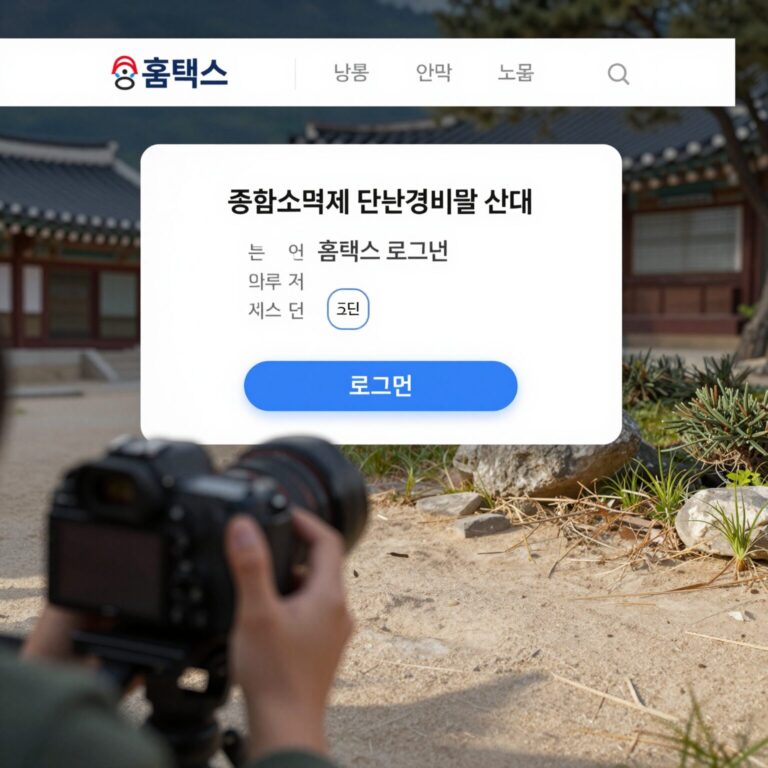 종합소득세 단순경비율 신고를 위해 홈택스 로그인 화면을 보여주는 이미지