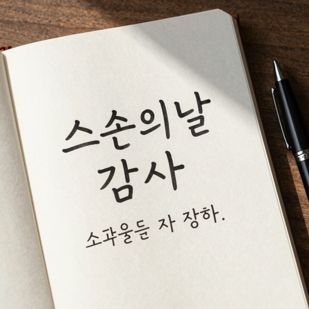 스승의날 감사 문구 손글씨 메모
