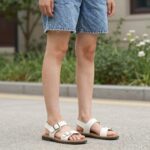 데상트 샌들 여름 스타일링 착용샷