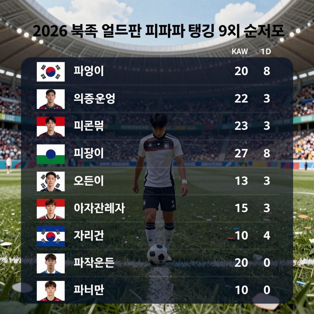 2026 북중미 월드컵 독일 피파랭킹 9위 순위표와 주요 선수 명단
