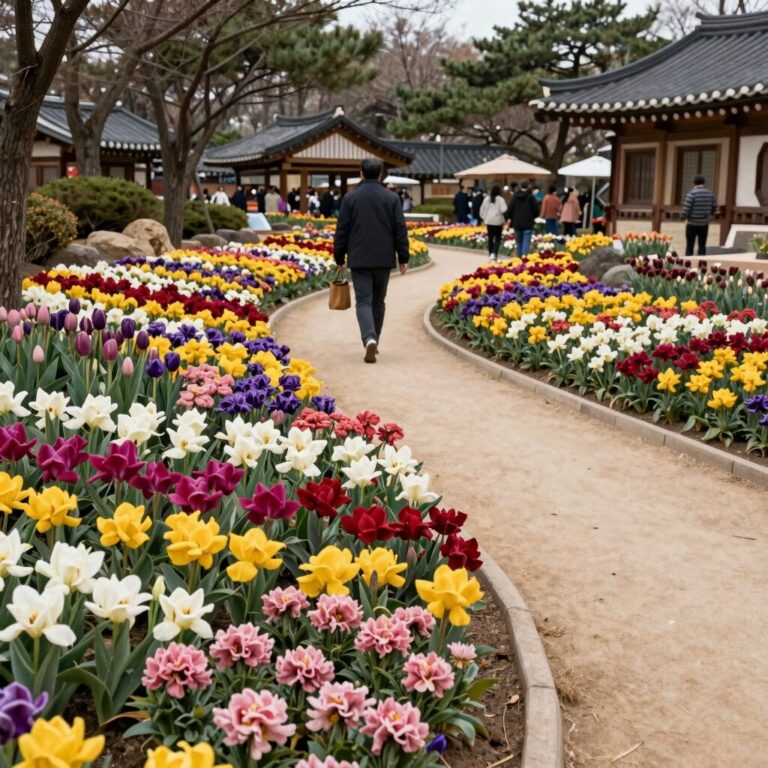 2026년 장생포 수국축제 오색수국정원에 만개한 수국과 데크 산책로 모습