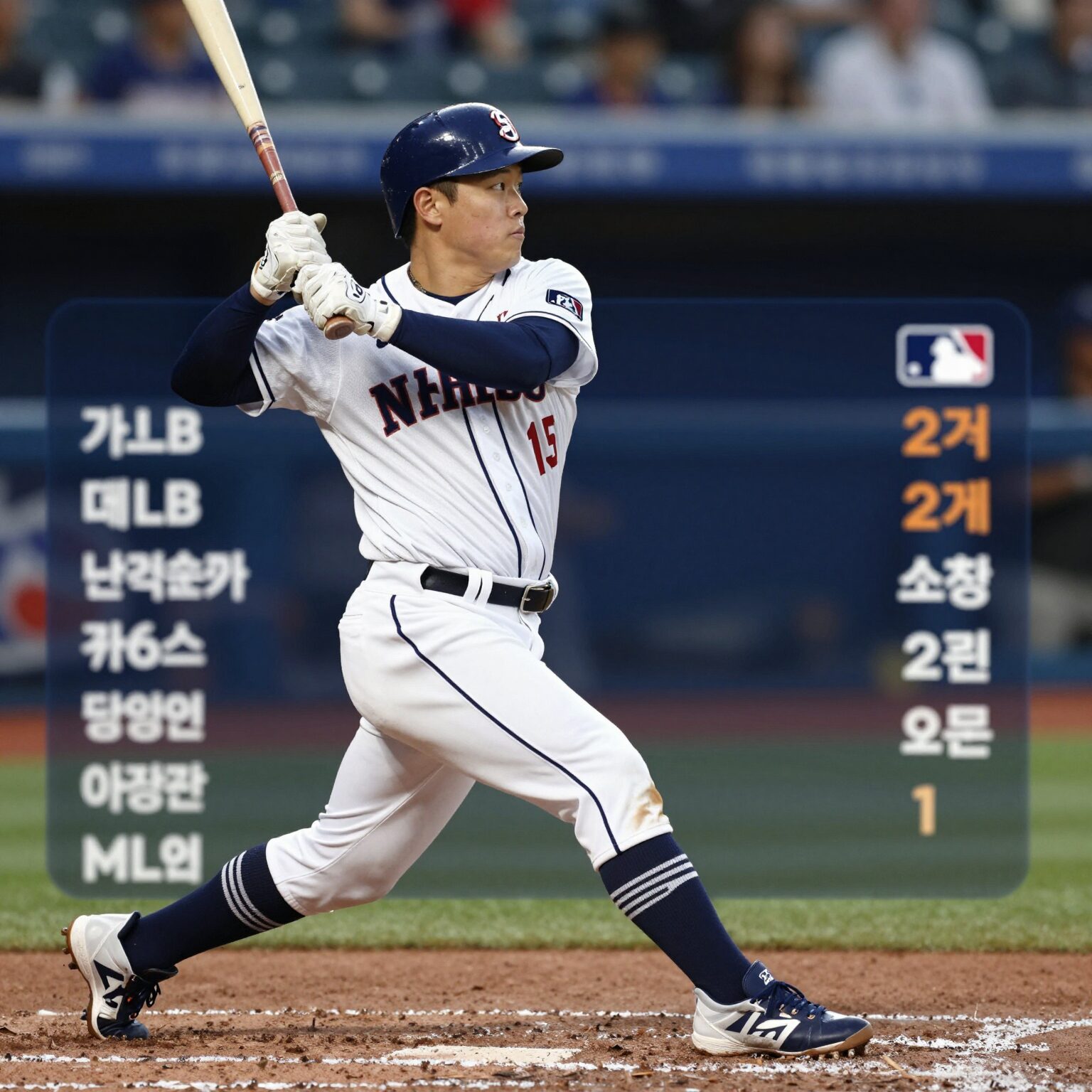 이정후가 MLB 타격순위 2위에 오른 기록 화면